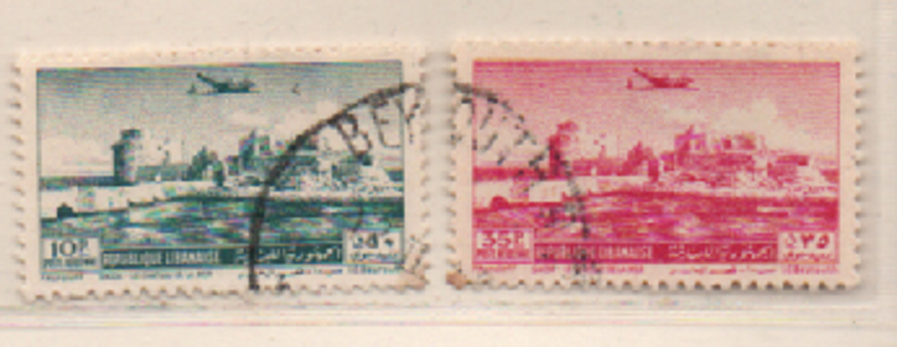 Libanon 1958 Minr.: 457; 461 Luftpost Gestempelt; Air Mail Used